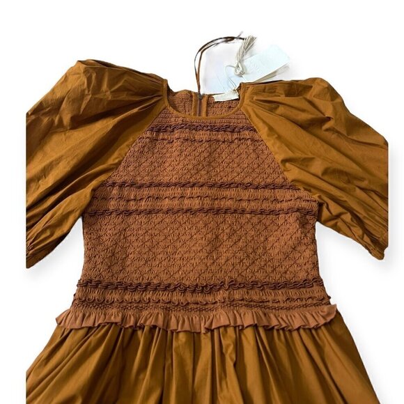 Ulla Johnson Kali Smock Bodice‎ Cotton Bubble Dress,  Size 4,  New with tag - Picture 9 of 16